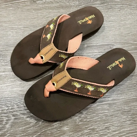 Margaritaville Coral Cushioned Thong Sandal Rita Time Tropical Size 9(runs small - Picture 2 of 5